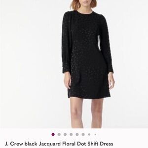 New with tags J. Crew Black Long Sleeve Dress
Floral dot jacquard shift dress